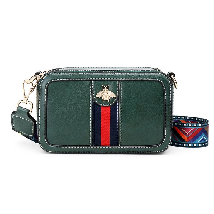 Geanta de umar stil camera foto, design cu albina