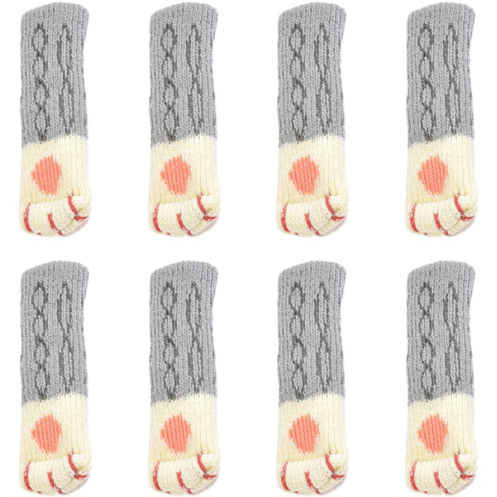 Protectii pentru picioare de mobil, set 8 buc, protectii pentru podea, reducere zgomot, 6-17cm, multicolor