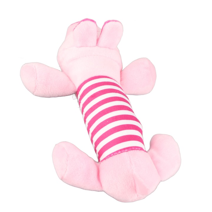 Jucarie pentru caini, AMRINUGL, animal de plus cu dungi, jucarie zgomotoasa, 4 picioare, 30x15cm