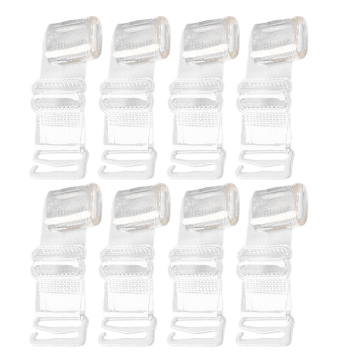 Set 8 Bretele sutien transparente, ajustabile, 45cm