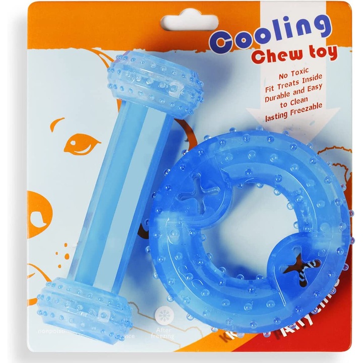 Jucarie pentru caini, AMRINUGL, non-toxica, albastru
