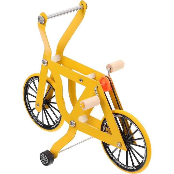 Jucarie pentru pasari, AMRINUGL, inox, galben