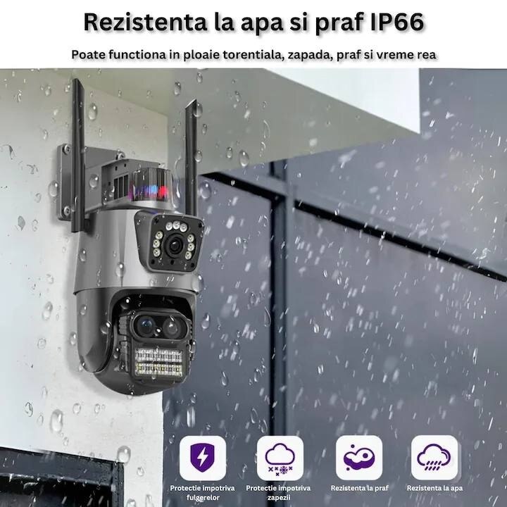 Camera de supraveghere dubla WIFI 8MP Smartix pentru interior