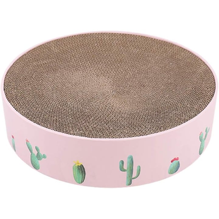 Играчка за драскане за котки, AMRINUGL, велпапе, с котешка трева, розова, средна