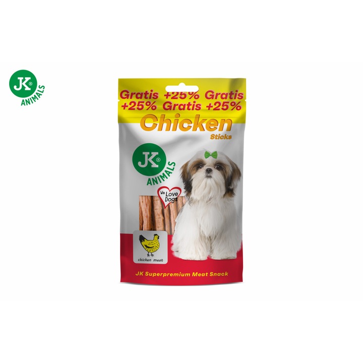 Recompense pentru caini JK Animals, Bete din carne de Pui