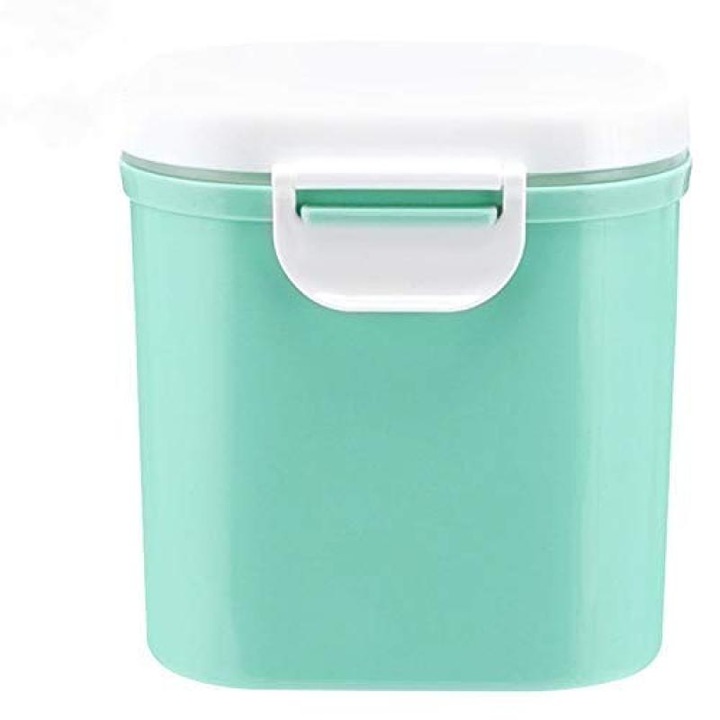 Recipient modular pentru lapte praf QttvbTna, design sigilat, portabil, turcoaz, 800ml