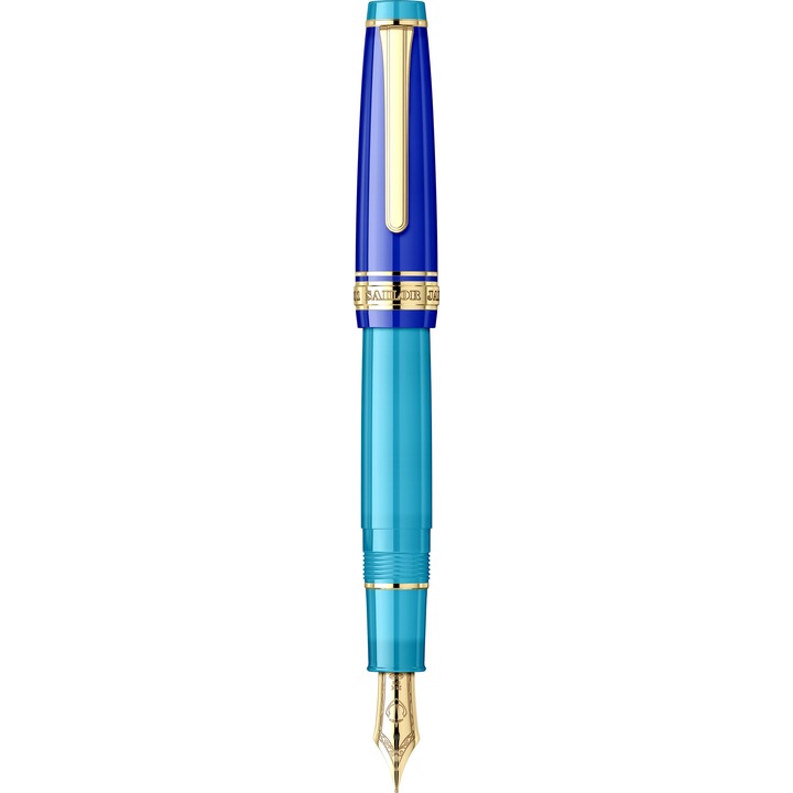 Stilou Regular Size Sailor Professional Gear LP Blue Quasar GT 21K