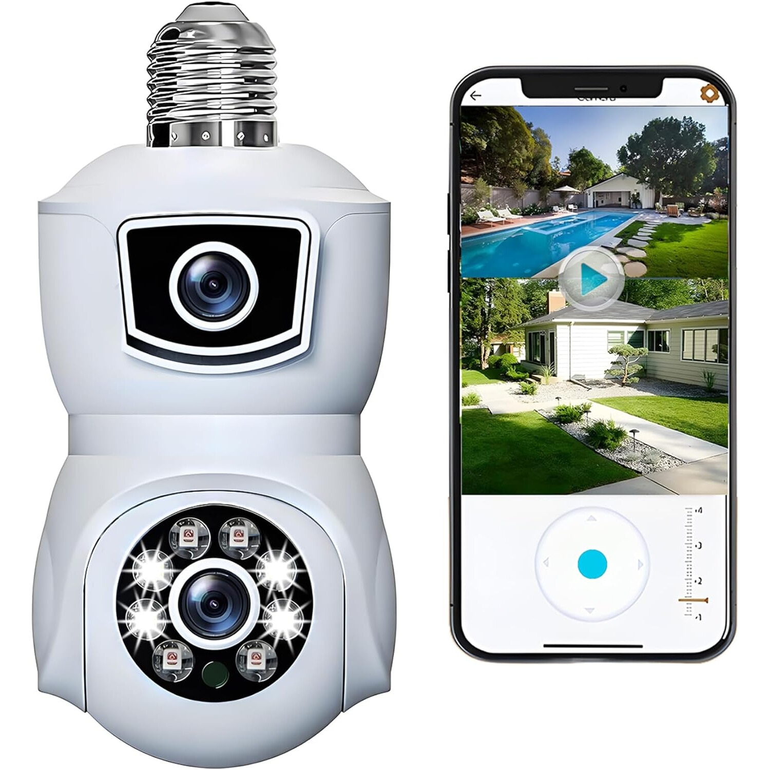 Camera Bec Camera video de supraveghere Damar E9, Tip bec, 360°, Dubla lentila ...