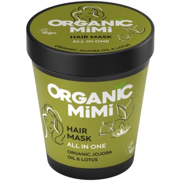 Masca de par regeneranta ORGANIC MiMi All in One, Jojoba si Lotus, 200ml