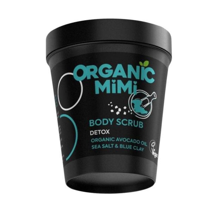 Peeling corporal ORGANIC MiMi, Sare de mare si argila albastra, 280g