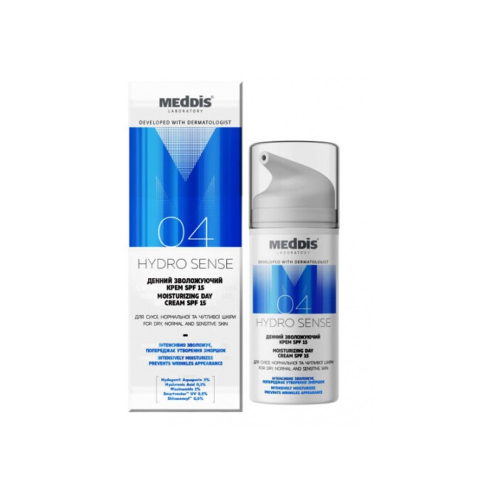 MEDDIS Hydrosense arckrém, hidratáló, SPF 15, 30 ml