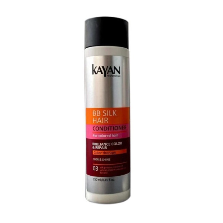 KAYAN BB SILK hajbalzsam, festett hajra, természetes olajokkal, 250ml