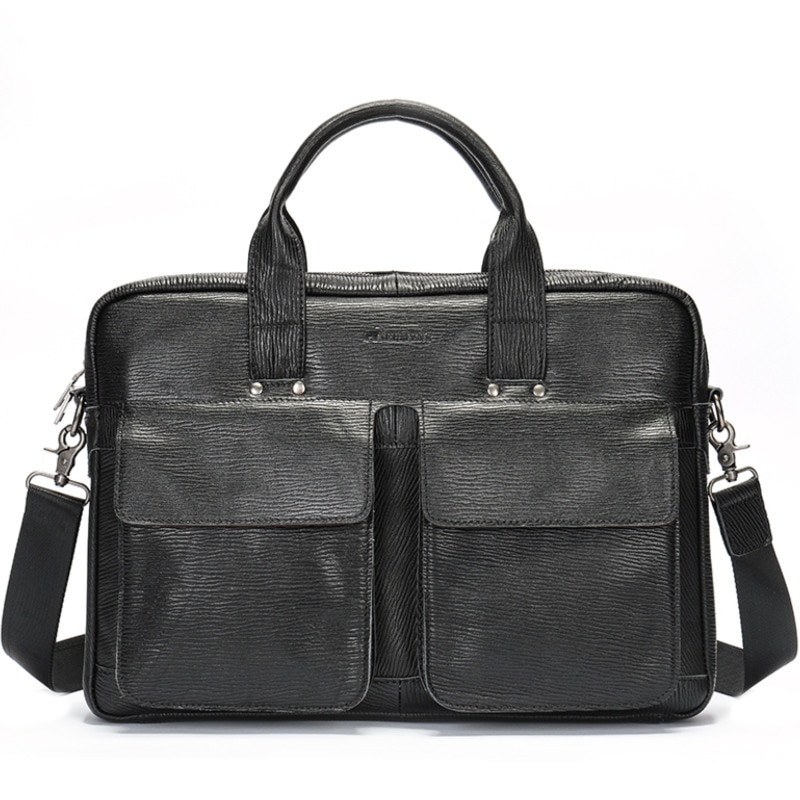Geanta laptop, piele naturala, 15.6", JERMYN'S Sunderland, neagra