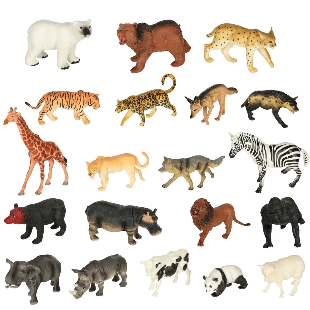 Set 59 figurine zoo, Animal World, multicolor, 29x19x15cm - eMAG.ro