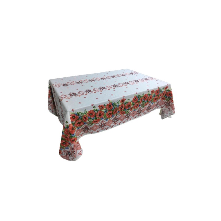 Abrosz nappaliba és konyhába, hagyományos motívumokkal, 100% pamut, 150x310 cm, 12 személyes