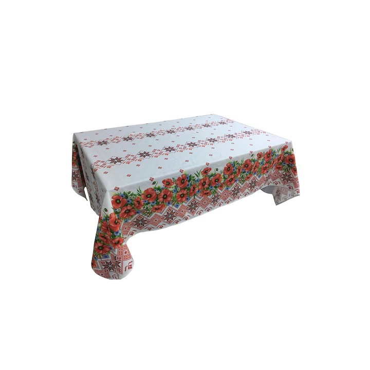 Abrosz nappaliba és konyhába hagyományos motívumokkal, 100% pamut, 210 x 150 cm, 6 személyes