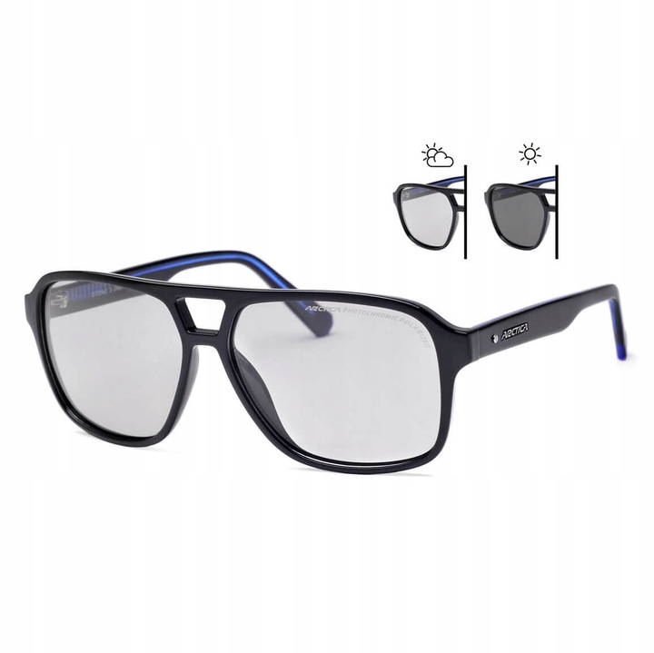 Ochelari de soare unisex Arctica S-348FP, negru, 58-15-146mm