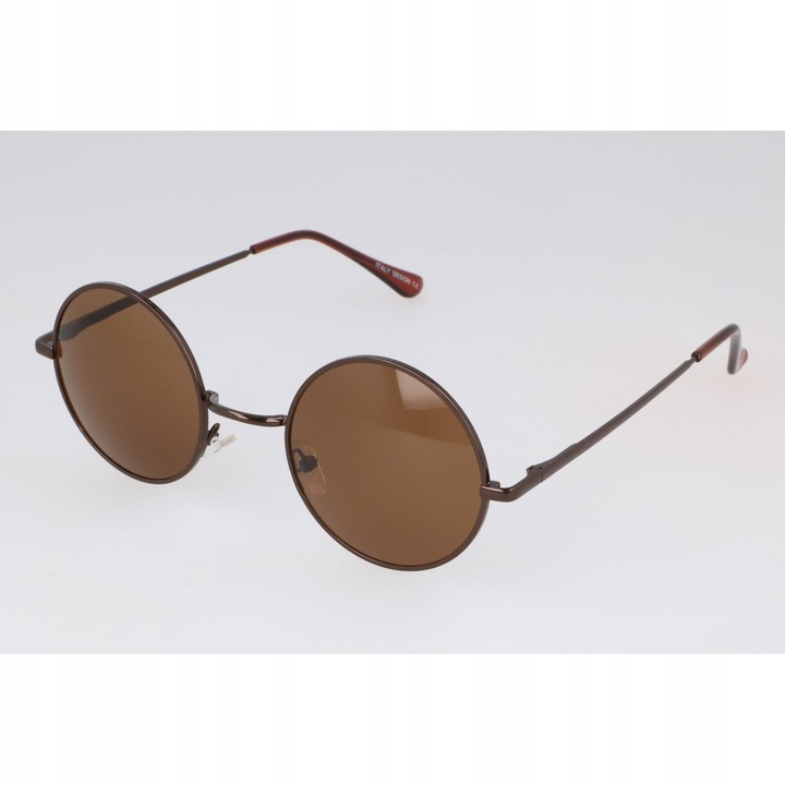 Унисекс слънчеви очила, Stylion, кръгли, кафяви