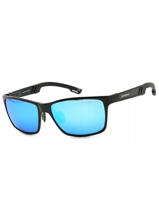 Ochelari de soare, Lozano LZ-330B, Polarizati, Aluminiu, UV400, Negru, Universal