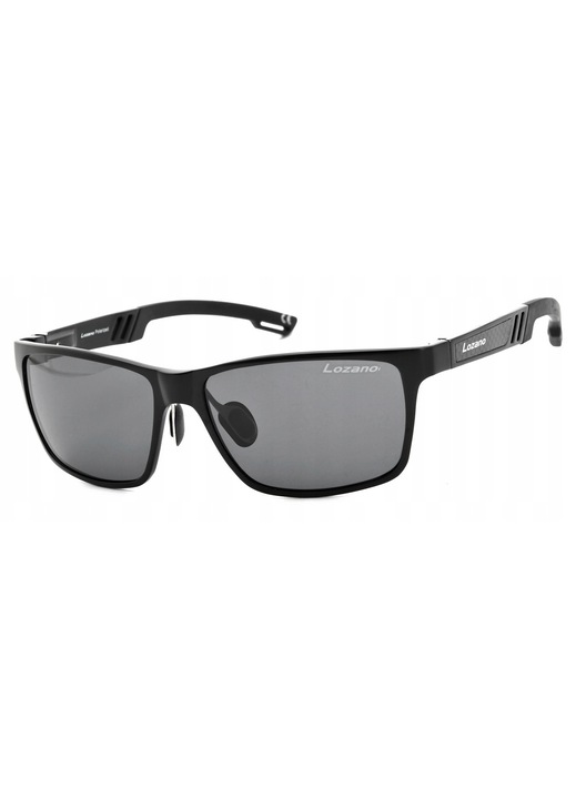 Ochelari de soare, Lozano LZ-330, Polarizati, Rama Aluminiu/Magneziu, UV400, Negru, Universal