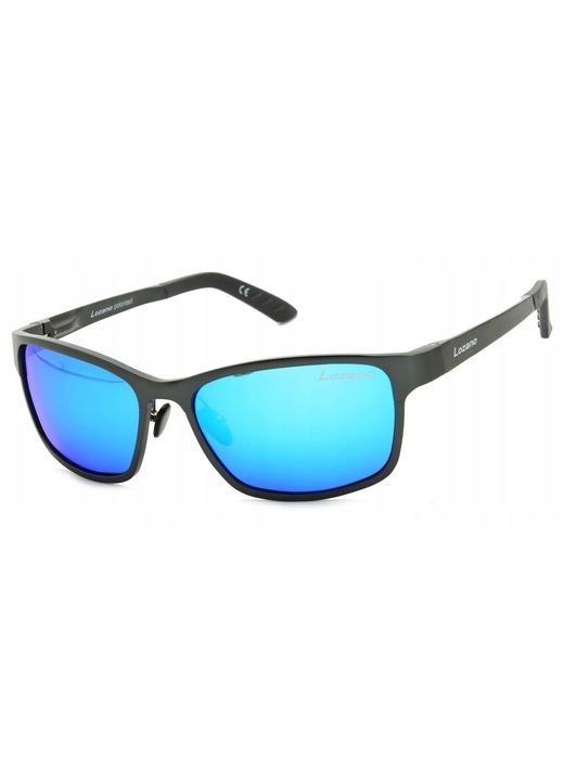 Ochelari de soare, Lozano LZ-331E, Polarizati, Aluminiu, UV400, Gri mat, Universal