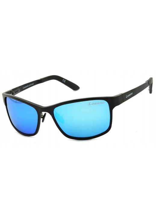 Ochelari de soare, Lozano LZ-331B, polarizati, rama aluminiu, UV400, negru, universal