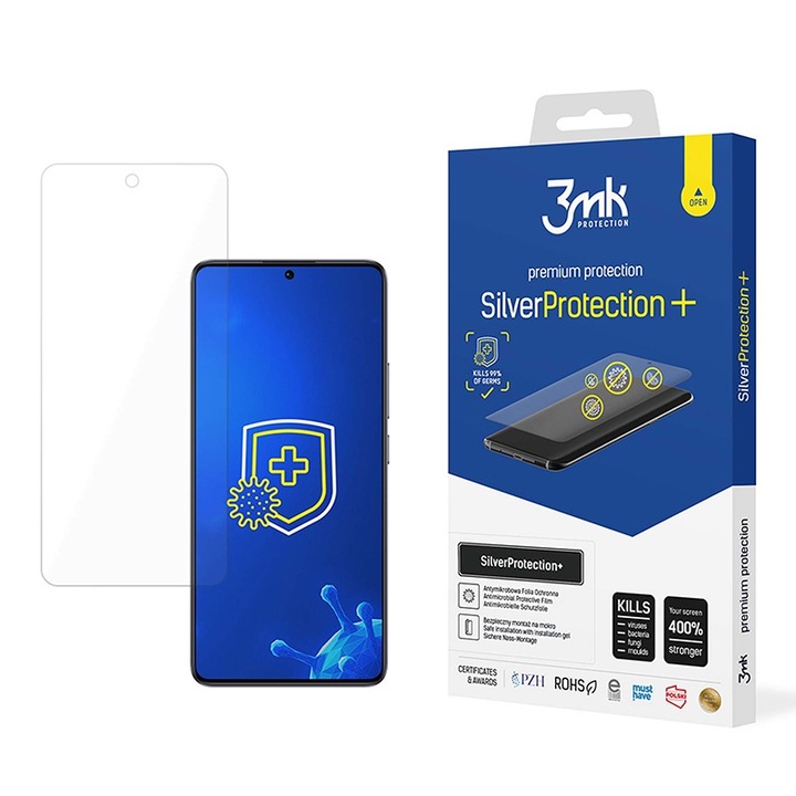 Протектор 3MK SilverProtection+, За POCO F6 Pro, Противоударен, Саморегенериращ се