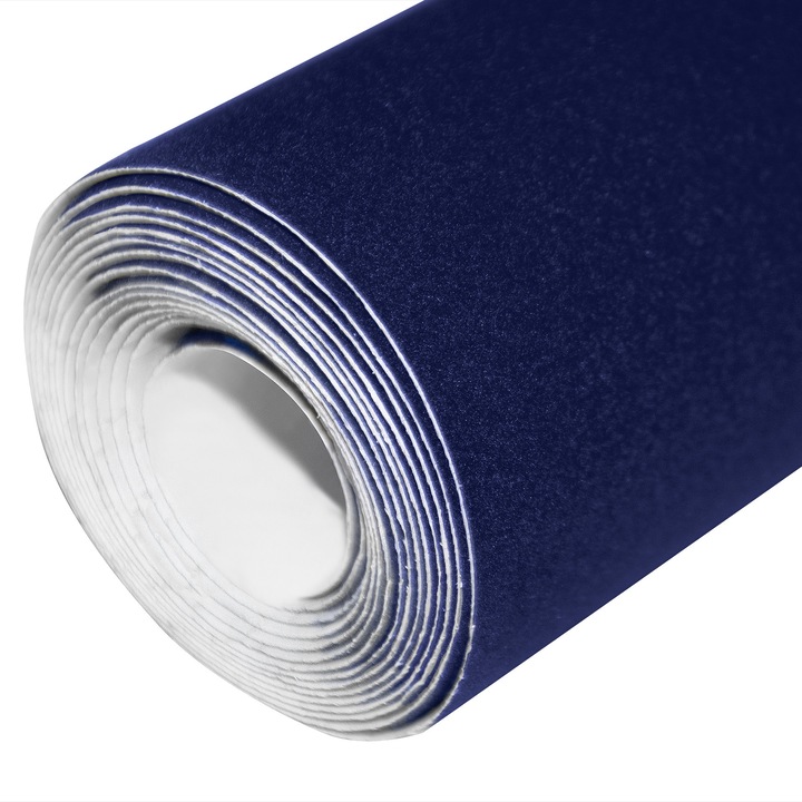 Tapet autoadeziv pentru usi, taiate la dimensiune, 45 x 240 cm, DecoMeister®, Model Velur Albastra, A025-045-0240S