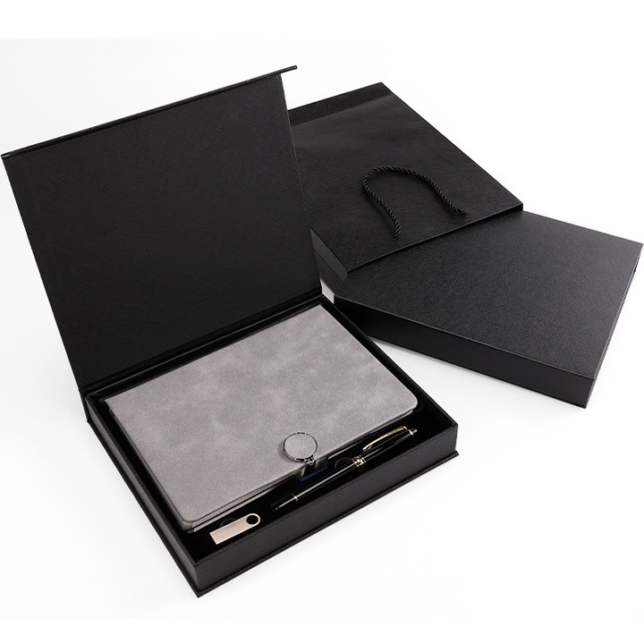 Agenda multifunctionala din piele ecologica, magnetica, 260 pagini, 22x15x3.4cm