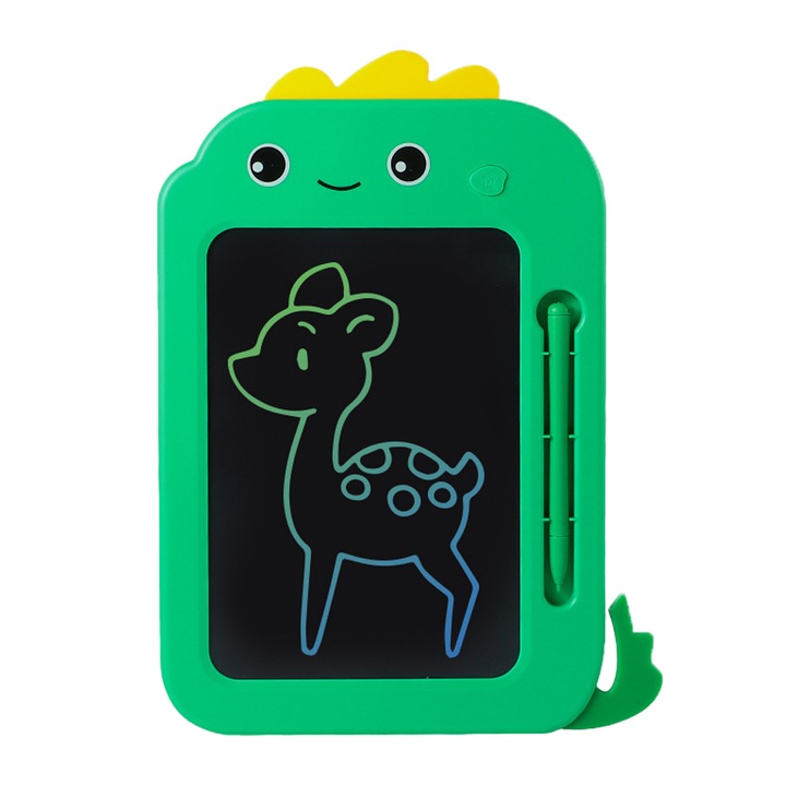Tableta de Desen LCD pentru Copii, Educativa, Multifunctionala, Verde
