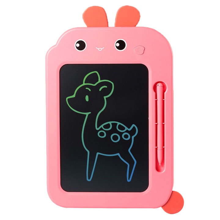 Tableta de Desen LCD pentru Copii, Educativa, Multicolor, Fara Radiatii, Roz