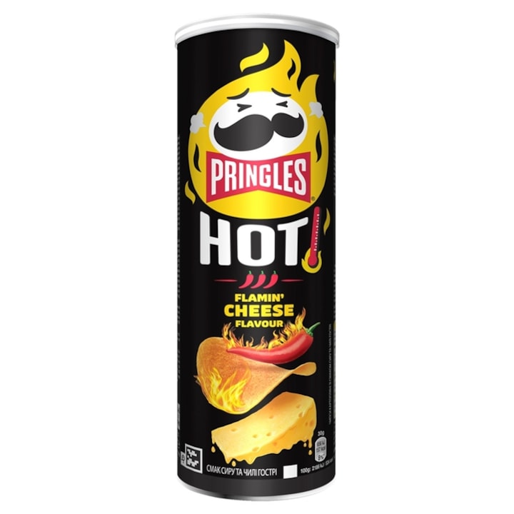 Чипс PRINGLES Люто фламин сирене с вкус на сирене и люти чушки 160гр
