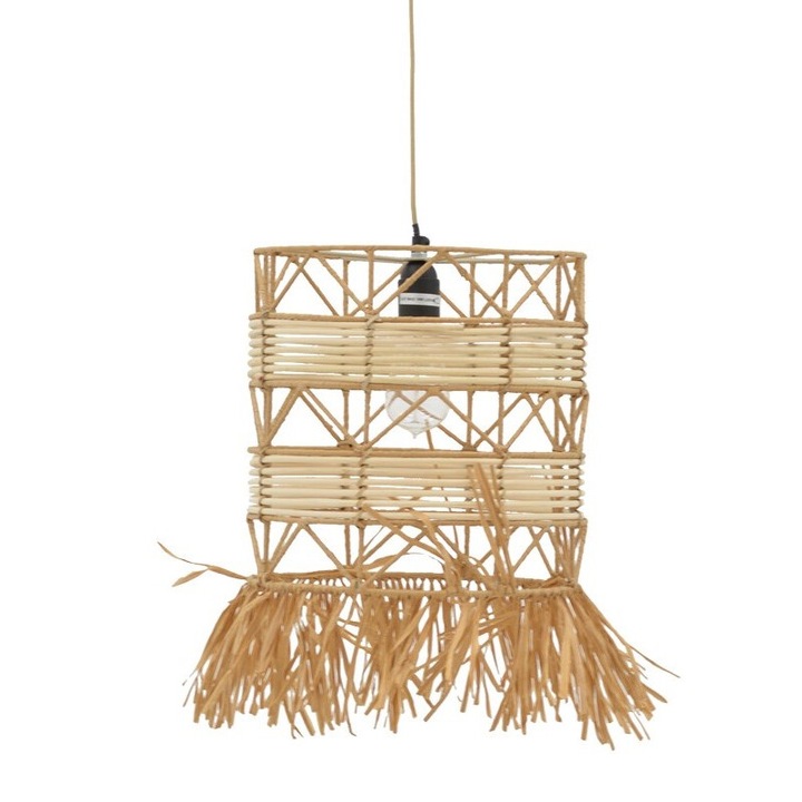 Лампа Puzzle-home Crossio Inart, E27, Натурална, D30x110см