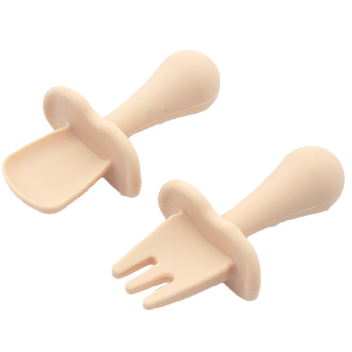 Önetető evőeszköz készlet csecsemőknek, gyerekeknek - Jormftte, kanál/villa, ergonomikus kialakítás, fulladásgátló védelem, bőrbarát anyag