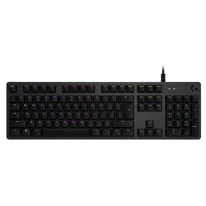 Клавиатура Logitech G512 Mechanical Геймърска Gaming RGB кафеви суичове, SS300671