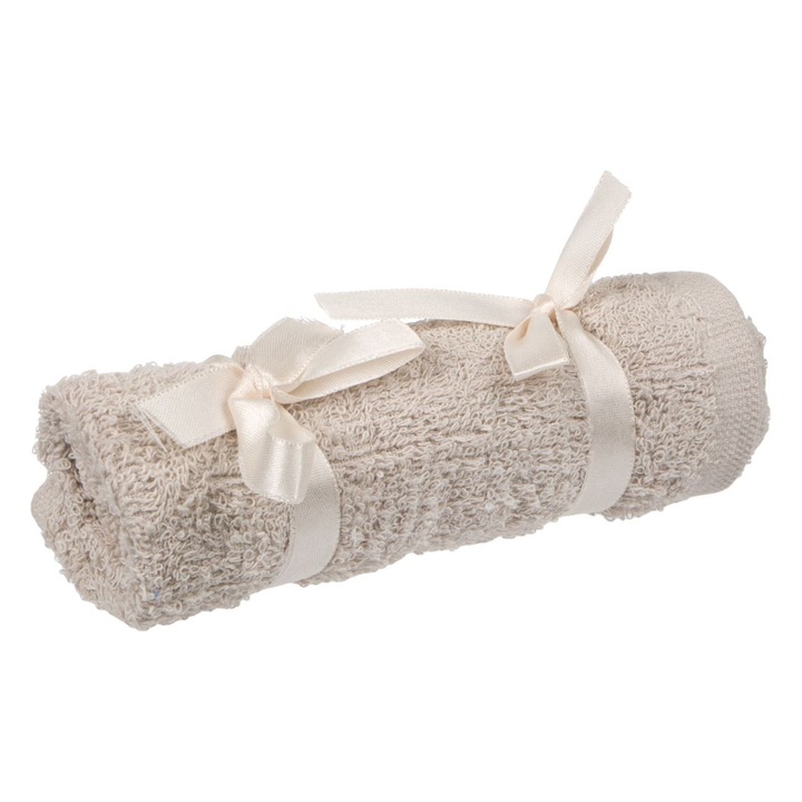 Бежова памучна кърпа 50х30см