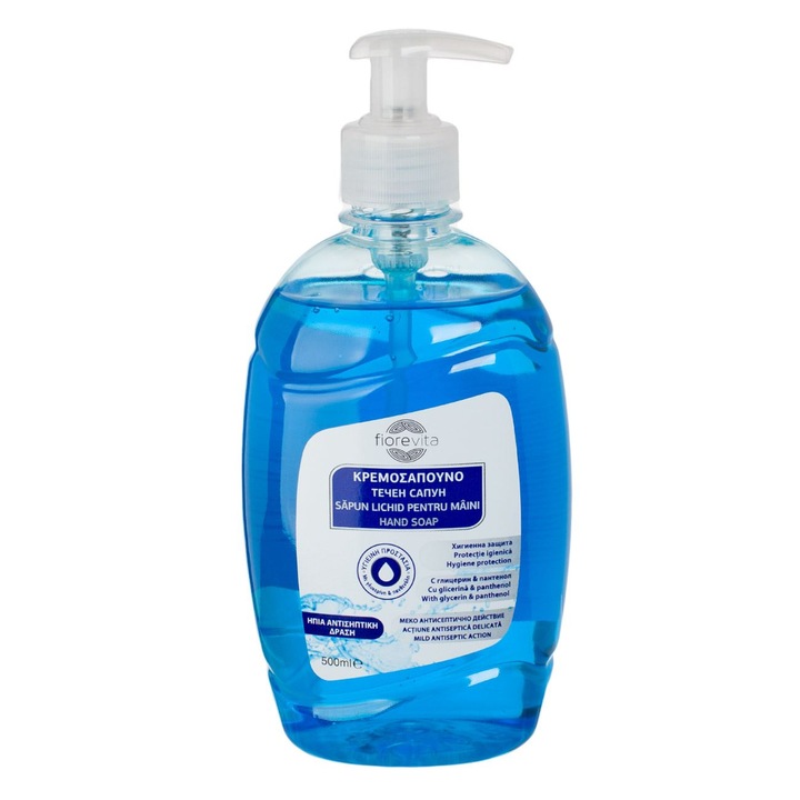 Könnyű antiszeptikus folyékony szappan pumpával 500ml Fiorevita