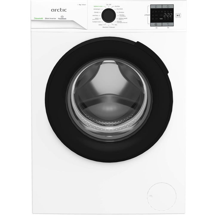Пералня Arctic APLM1WFSU19410W, 9 кг, 1400 об/мин, Клас A, Motor Silent Inverter, Recycled Tub, Child Lock, Add-In, White