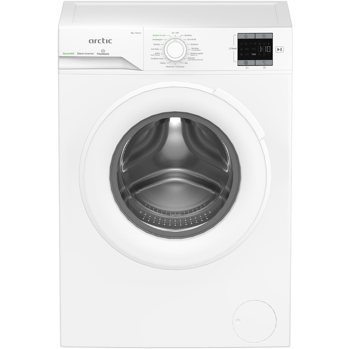 Пералня Arctic APLM1WFSU17210W, 7 кг, 1200 об/мин, Енергиен клас A, Motor Silent Inverter, ExtraSteam, IronExpress, Recycled Tub, Fast/Intensive, Steam, WaterMode (Water Saving - Extra Rinse), Prewash, Child Lock, Add-In white