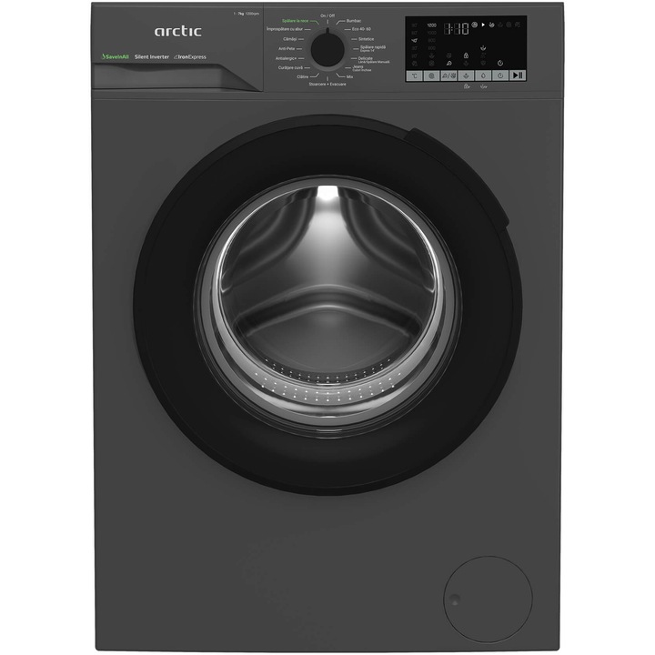 Пералня Arctic APLM2WFSU27211S, 7 кг, 1200 об/мин, Клас A, Motor Silent Inverter, Recycled Tub, Steam, Child Lock, Add-In, Антрацит