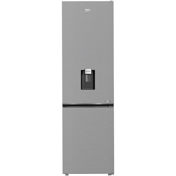 Хладилник с фризер Beko B5RCNA406DHXB1, 355 л, No Frost, Клас C, AeroFlow, HarvestFresh, Диспенсър за вода, MaxStore, H 203,5 см, Inox