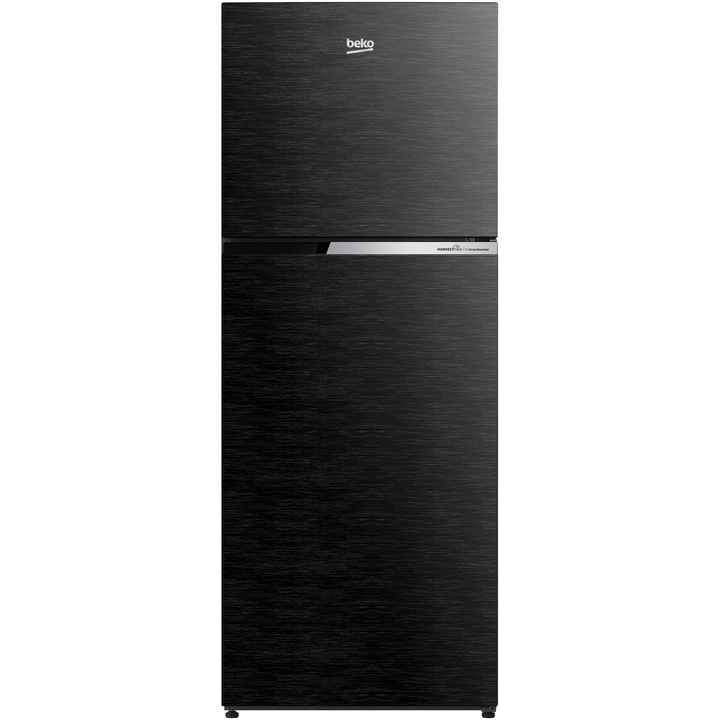 Beko RDNT401I40SWBN, Hűtő, kétajtós 375 l, NeoFrost Dual Cooling, HarvestFresh, NutriFreeze, Kijelző érintésvezérlés, No Frost Freezer, E energiaosztály, M 172 cm, Fekete