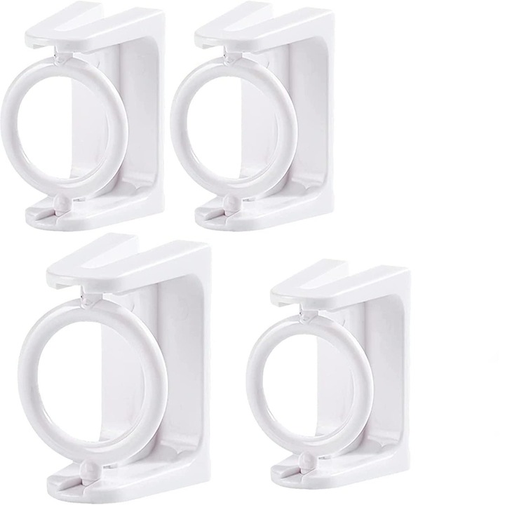 Комплект от 4 въртящи се висящи пръстена Sunmostar, ABS, бели, 4x5 см