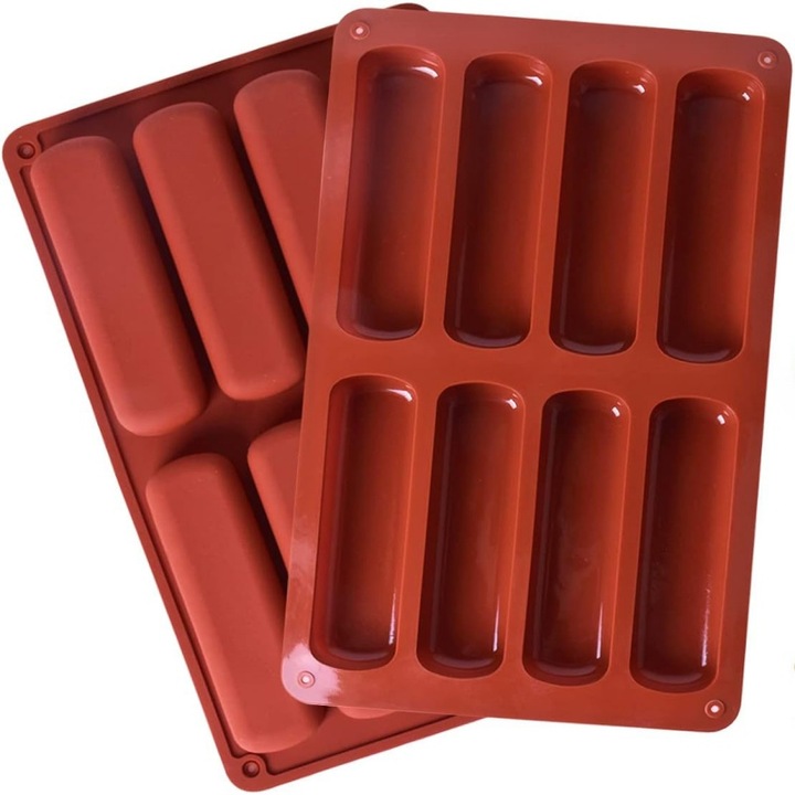 Форма за торта Sunmostar, силиконова, комплект от 2 части, червена, 27.8x17см