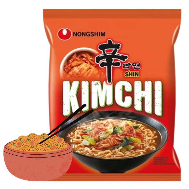 Supa instant picanta Kimchi Ramen, Nong Shim, 120g, multicolor