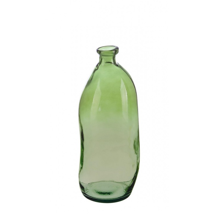 Vaza flori sticla verde Loopy 13x35 cm