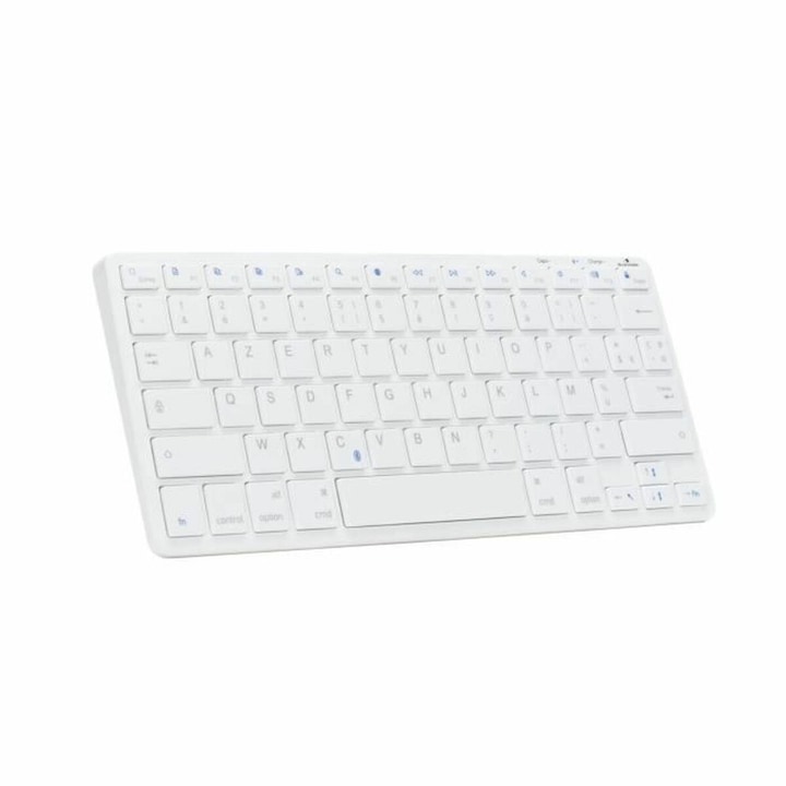 Set Tastatura si mouse Bluetooth, compacte, roz, design ergonomic, 104 taste rotunde, pentru birou si acasa