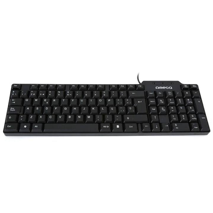 Tastatura Standard OK05T, USB / microUSB, Cablu 1.5m, + adaptor microUSB pentru tableta, Negru