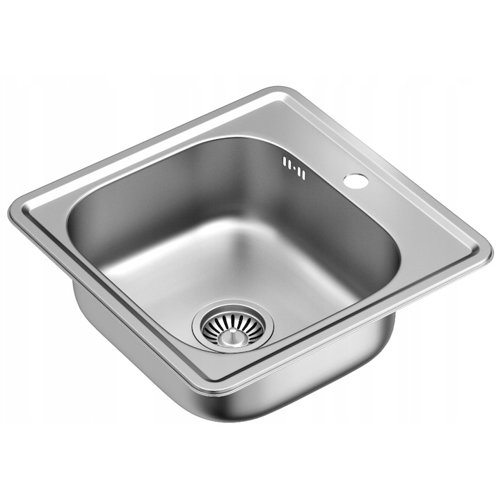 Chiuveta de Bucatarie Quadron JOE 110 Otel Lenjerie Argintie 48x48 cm