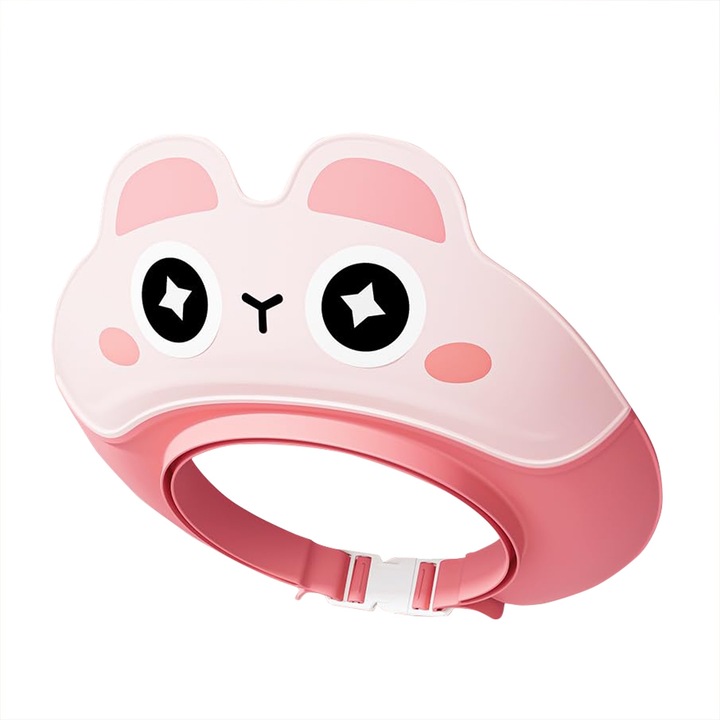 Casca de protectie pentru bebelusi, Stnqtsrv, Design anti-reflux, Elasticitate puternica, Protectie ochi si urechi, Pentru imbaiere, PP/TPE, Roz